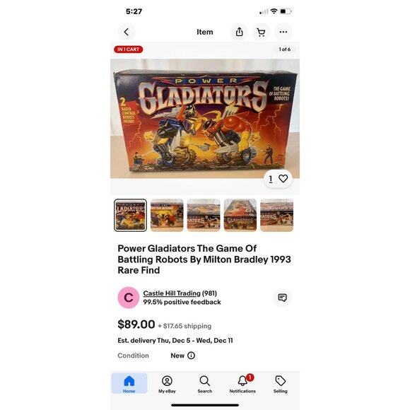 Milton Bradley Power Gladiators 1993 Radio Control Robots Game 2-Player Set Ages - Picture 6 of 8